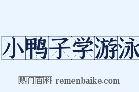 小鸭子学游泳是什么意思的图片